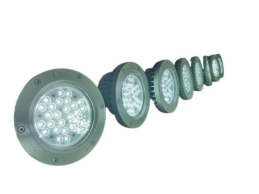 디브 1 ATEX 승인 된 엑스프로프 불투명 LED 베이 라이트 WF2 학위 150Watt 180lm/w