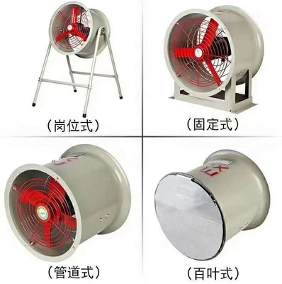 ATEX BAF 축류 팬 250-750W, IP54 등급 화학 물질 저장용, 4687 m³/min 중동 지역용 방폭 환기