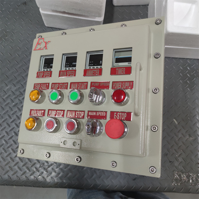 ATEX CNEX 등급 Ex d 방화 방지 패널 박스 장치 IP66 WF2 사용자 정의 케이블 입구 295Vac로 위험한 지역