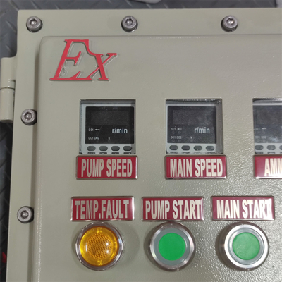 ATEX CNEX 등급 Ex d 방화 방지 패널 박스 장치 IP66 WF2 사용자 정의 케이블 입구 295Vac로 위험한 지역