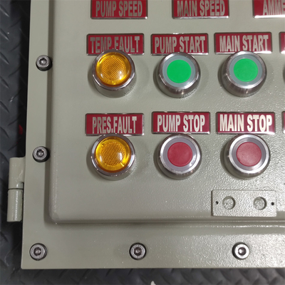 ATEX CNEX 등급 Ex d 방화 방지 패널 박스 장치 IP66 WF2 사용자 정의 케이블 입구 295Vac로 위험한 지역