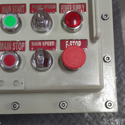 ATEX CNEX 등급 Ex d 방화 방지 패널 박스 장치 IP66 WF2 사용자 정의 케이블 입구 295Vac로 위험한 지역