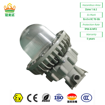 안전 엑스-프루스 LED 조명 높은 베이 천장 IP66 WF2 석유 및 가스 구역 1 3000lm 95 ~ 295VAC
