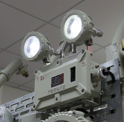 ATEX 인증 6W 방폭 트윈 헤드 비상등 – 벽걸이형, IP65, Class I/Zone 1 & 2