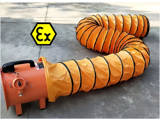 ATEX 인증 RPM 2800 휴대용 폭발 방지 환기 팬