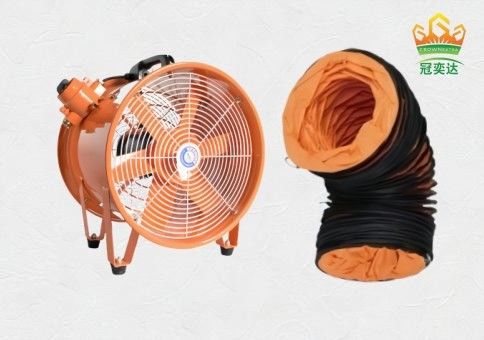 ATEX 인증 휴대용 폭발 방지 환기 팬 위험 구역 1 부문 1용 고 공기 흐름 2800 RPM