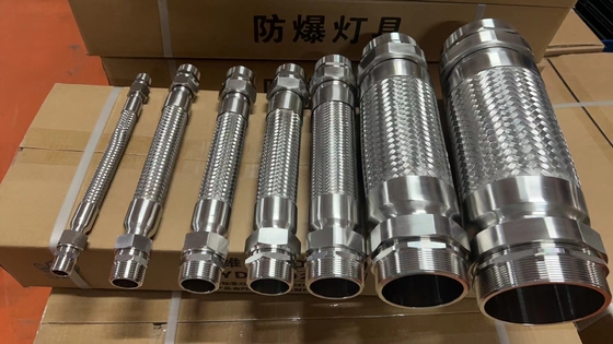 ATEX/IECEx Ex d 폭발 방지 유연 선도체 1⁄2′′ PVC 코팅 스테인리스 스틸, IP66 1/2 및 21/22 구역