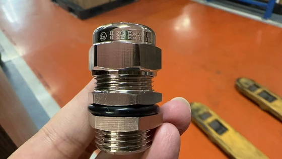 IP68 실버 플래티드 메트릭 ISO Brass Cable Gland 6-12mm 케이블 직경