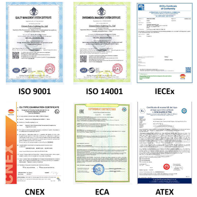 플랜지 마운트 폭발 방지 높은 베이 ATEX IECEx RoHS 위험 영역을 위해 인증
