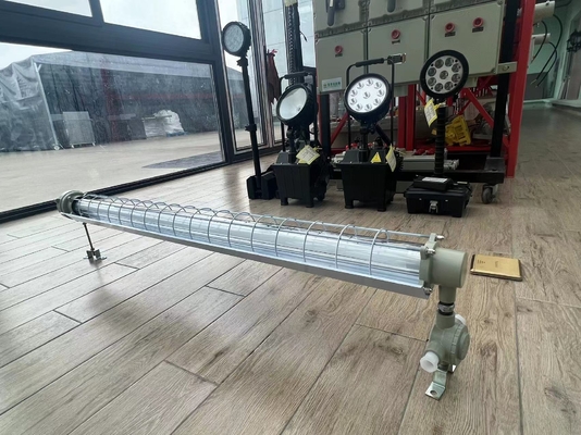 ATEX 폭발 방지 LED 선형 조명 장치 100lm/w IP66 습한 환경 21 및 22 구역에 대한 재해 저항성 Ex Db Eb IIC T6 Gb, Ex Tb IIIC T80°C Db 내구성